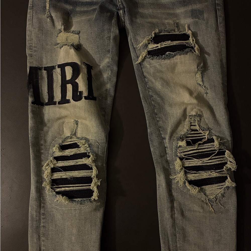 AMIRI Black and Gray Pants